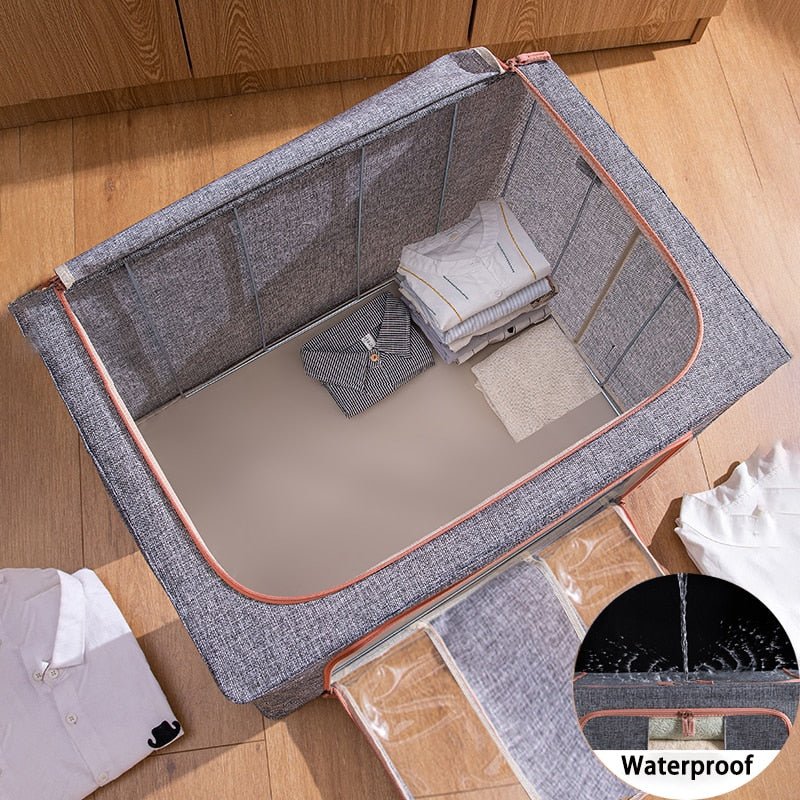 Durable Foldable Clothes Storage Organizer Box With Clear Window 8746220618062-1