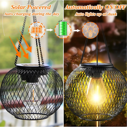 Solar Powered Garden Lantern with Automatic Night Illumination 15056625828166-1