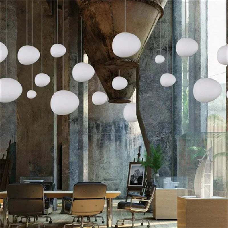 Cobblestone Pebble Pendant Light Ceiling Fixture Modern Minimalist Dining Kitchen 10066876334419-1