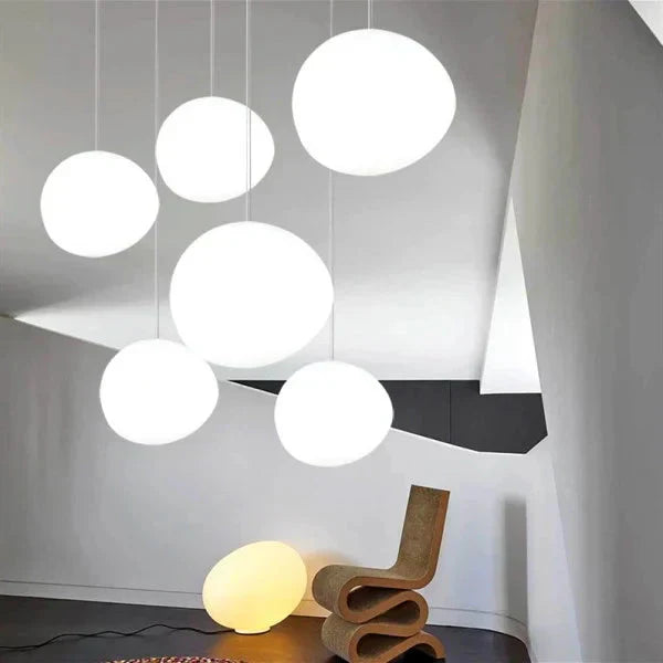 Cobblestone Pebble Pendant Light Ceiling Fixture Modern Minimalist Dining Kitchen 10066876334419-1
