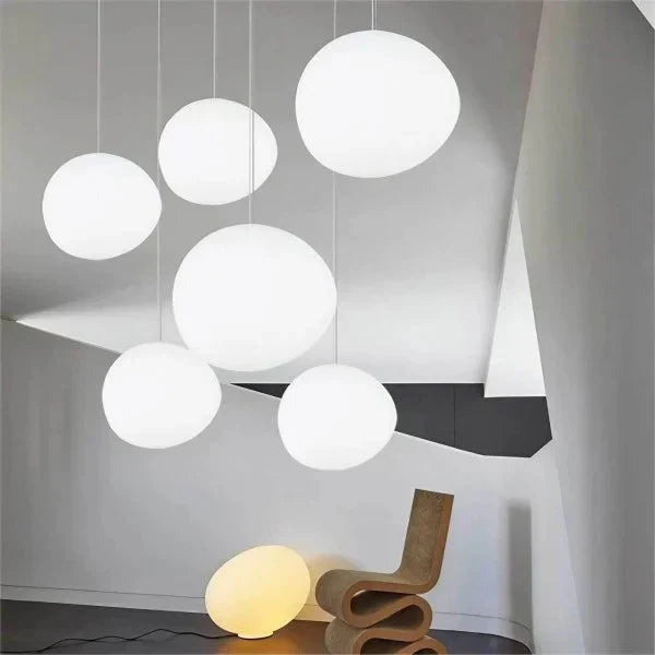 Cobblestone Pebble Pendant Light Ceiling Fixture Modern Minimalist Dining Kitchen 10066876334419-1
