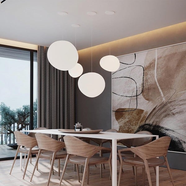 Cobblestone Pebble Pendant Light Ceiling Fixture Modern Minimalist Dining Kitchen 10066876334419-1