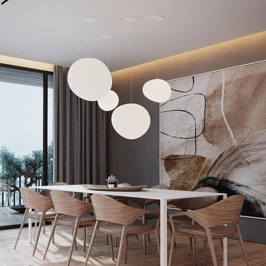 Cobblestone Pebble Pendant Light Ceiling Fixture Modern Minimalist Dining Kitchen 10066876334419-1