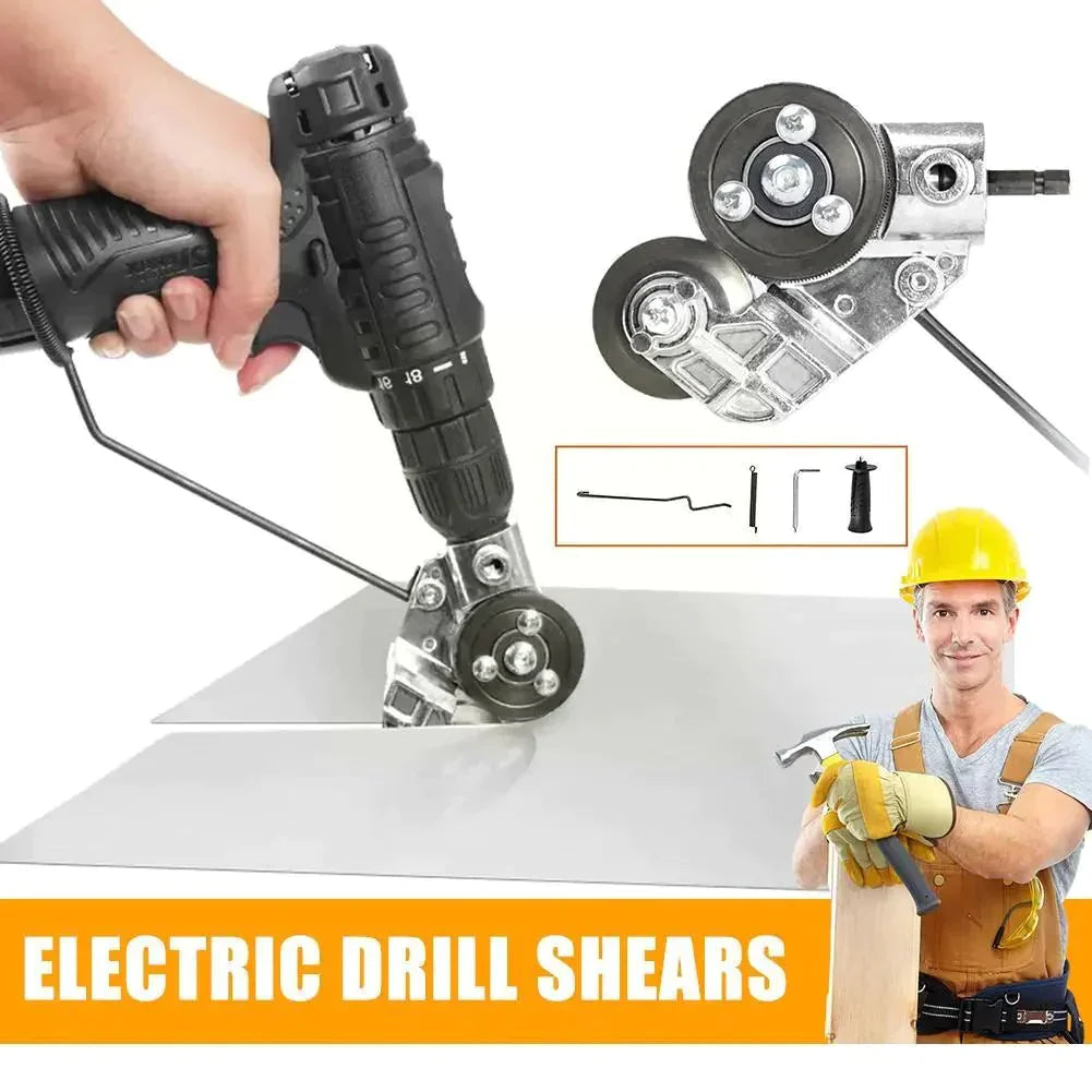 Electric Drill Double Head Metal Plate Cutting Shear Attachment 8746290512206-1