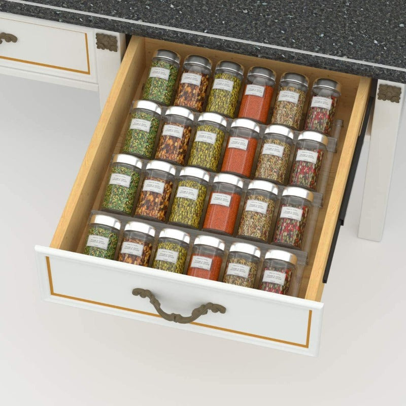 Adjustable Spice Organizer Rack for a Neat and Tidy Kitchen 15074968502598-1