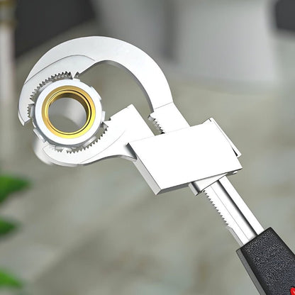 Adjustable Pipe Wrench for Easy Plumbing and Tight Space Repairs 15101086433606-1