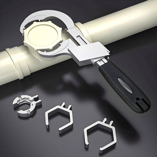 Adjustable Pipe Wrench for Easy Plumbing and Tight Space Repairs 15101086433606-1