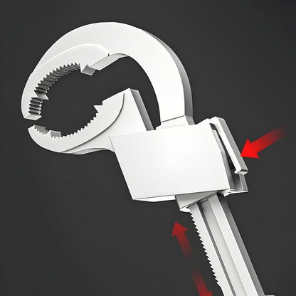 Adjustable Pipe Wrench for Easy Plumbing and Tight Space Repairs 15101086433606-1