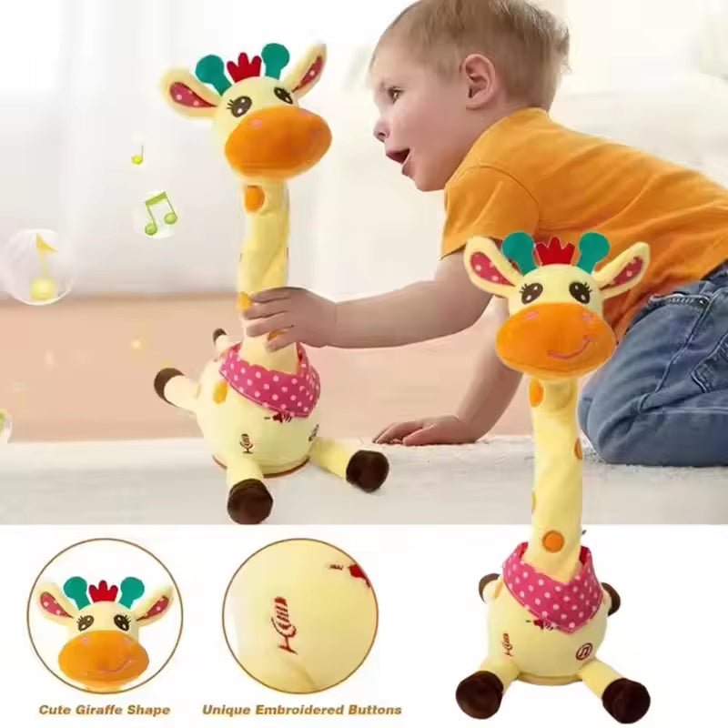 Jiragroovy – Talking & Dancing Music Giraffe Plush For Children 10589402038536-1