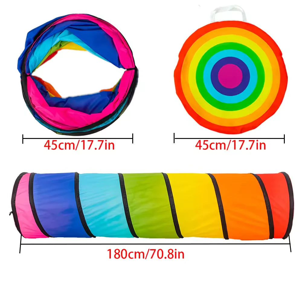 Rainbow Crawl Tunnel Toy for Fun Indoor and Outdoor Play 8897348731214-1