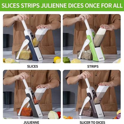 Aeroflux Multi-Purpose Safe Mandoline Vegetable Slicer – Adjustable Chopper Tool For Effortless Precision 15473977721212-1