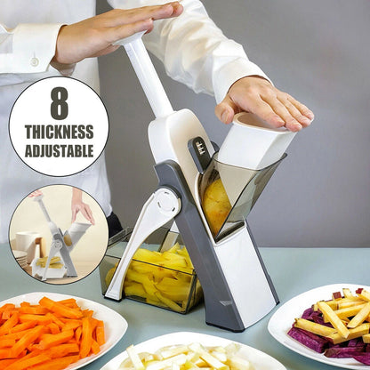 Aeroflux Multi-Purpose Safe Mandoline Vegetable Slicer – Adjustable Chopper Tool For Effortless Precision 15473977721212-1