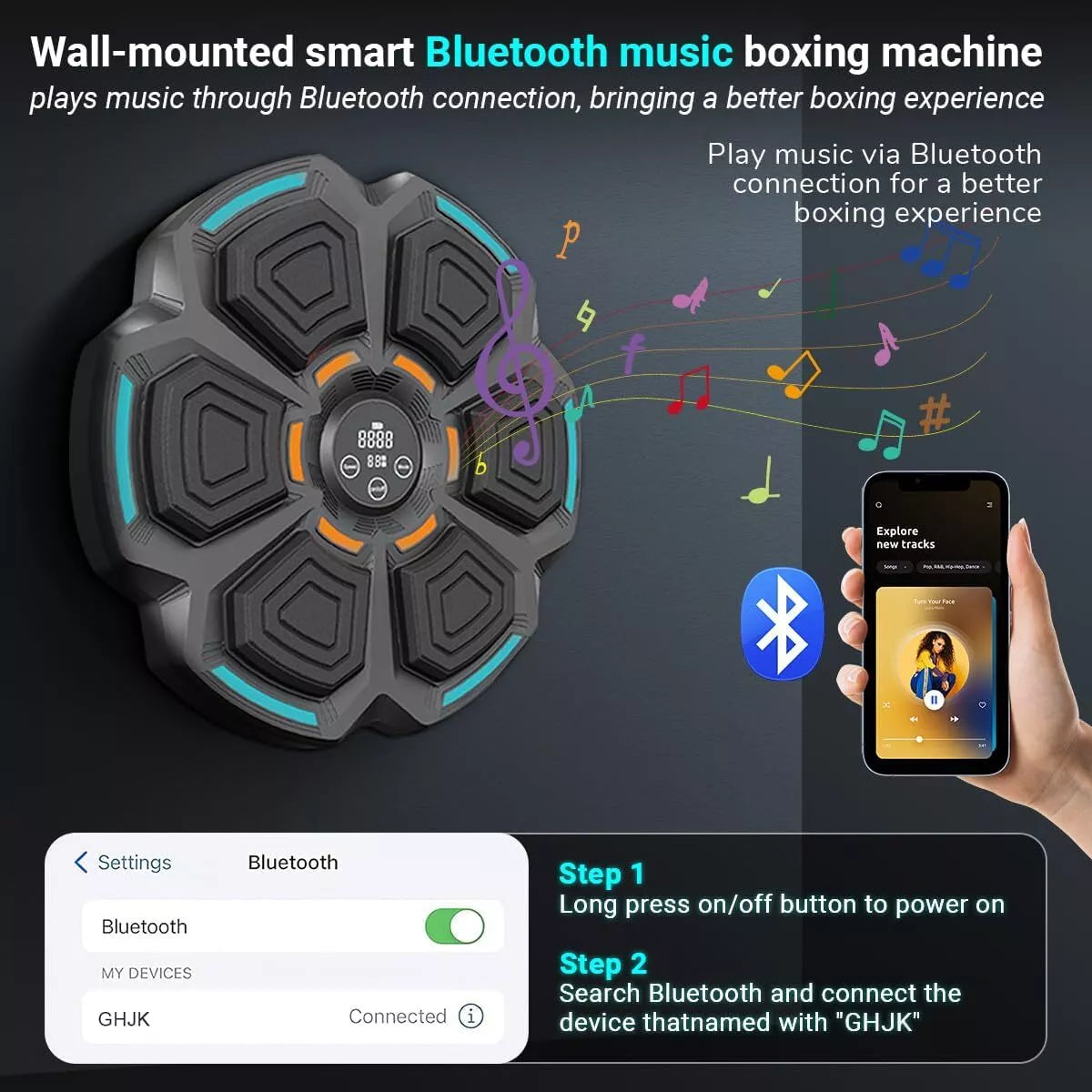 Aeroflux Bluetooth Music Boxing Machine Gloves 15203270099324-1