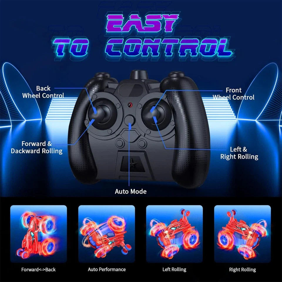 Aeroflux Spider Stunt Rc Car – 360° Drift, Led Lights & Rechargeable Power 15612154347900-1