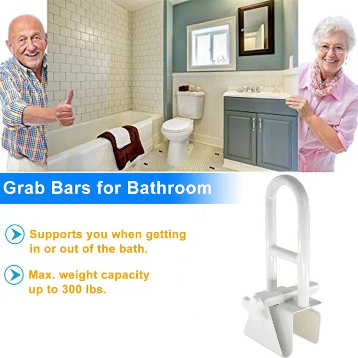 Bathtub Safety Grab Bar For Seniors & Mobility Support – Drill, Secure Bathroom Handle 10109942038806-1