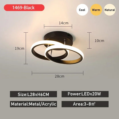 LED Ceiling Light – Compact Round Design for Focused Illumination 9578867097942-1
