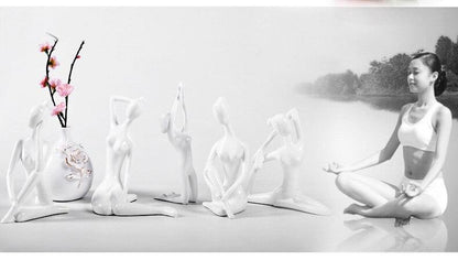 Shanti Yoga Girl Statuette For Meditation Room And Spiritual Decoration 6735240364186-1