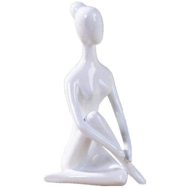 Shanti Yoga Girl Statuette For Meditation Room And Spiritual Decoration 6735240364186-1