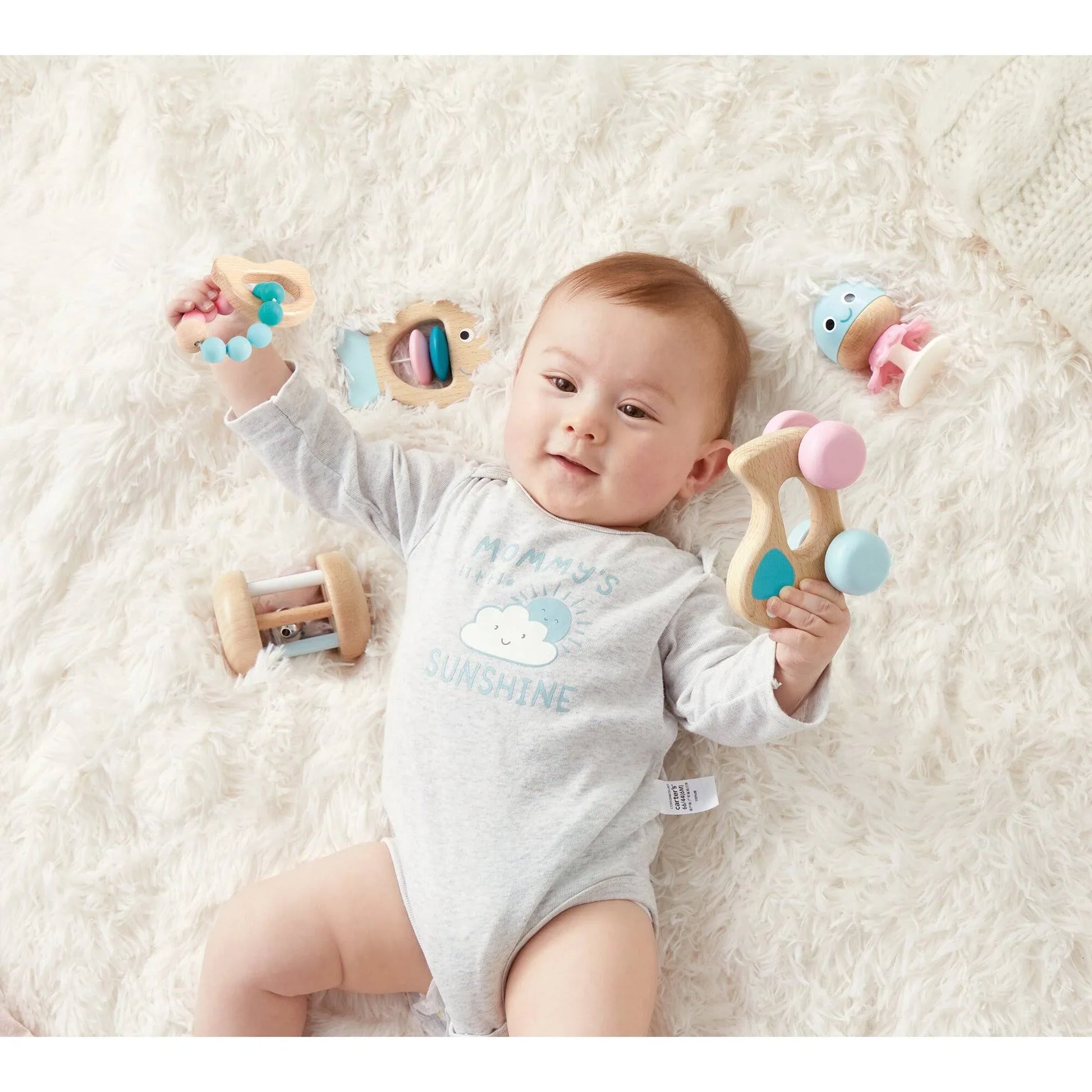 Wooden Sensory Rattle Toy Gift Set for Baby Development 8084668317917-1