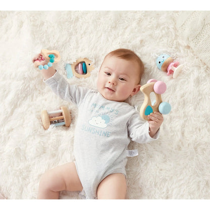 Wooden Sensory Rattle Toy Gift Set for Baby Development 8084668317917-1