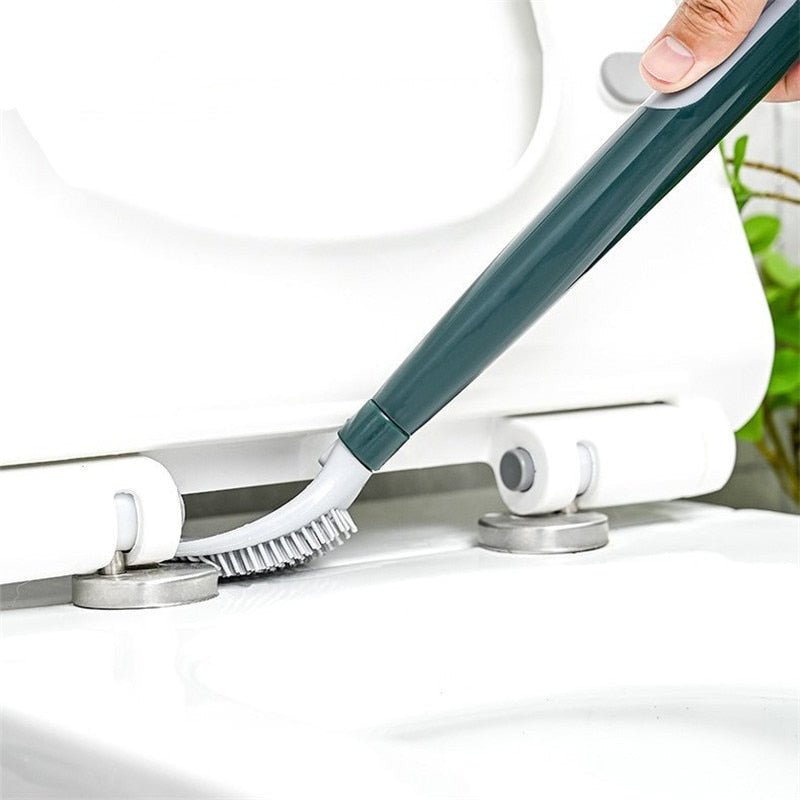 Toilet Brush Dispenser Flexible Non Scratch Cleaning Bathroom Tool 14814319182150-1