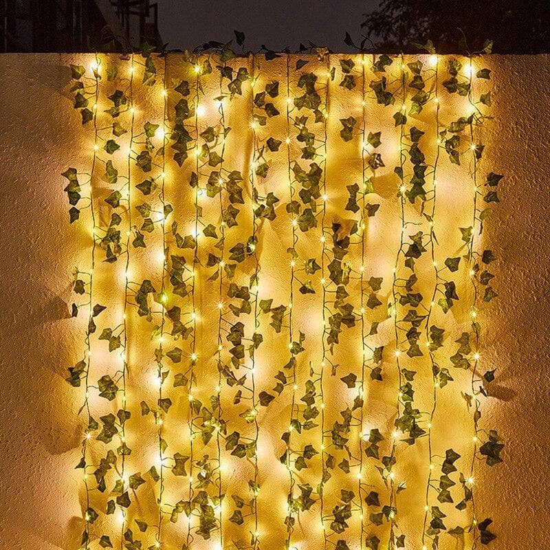 Outdoor Solar Decorative Ivy Leaf String Lights Waterproof 8745869476174-1