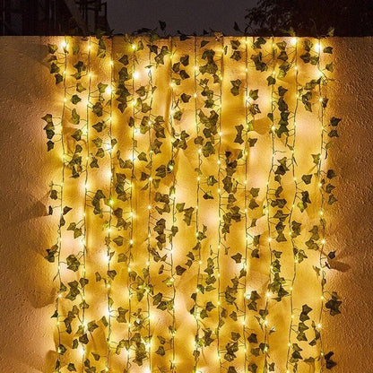 Outdoor Solar Decorative Ivy Leaf String Lights Waterproof 8745869476174-1
