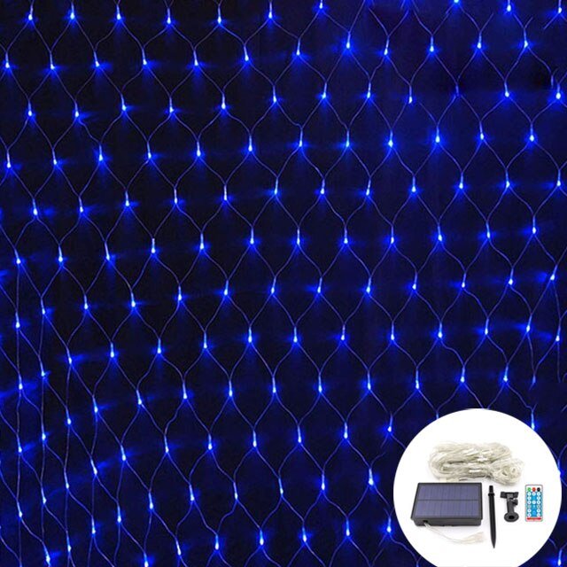 Solar Net String Lights Outdoor Waterproof Decorative Garden Patio Illumination 14814330126662-1