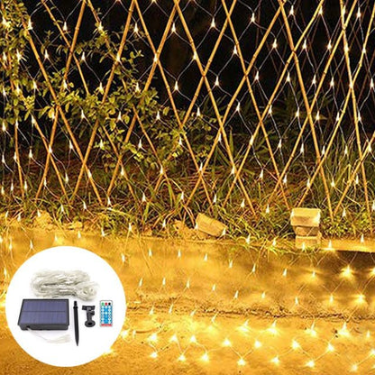 Solar Net String Lights Outdoor Waterproof Decorative Garden Patio Illumination 14814330126662-1