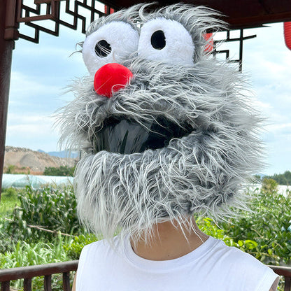 Cartoon Plush Motorcycle Helmet Cover 8948140540215-1