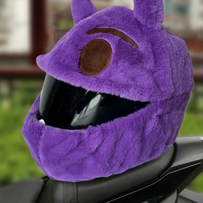 Cartoon Plush Motorcycle Helmet Cover 8948140540215-1