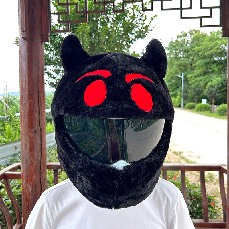Cartoon Plush Motorcycle Helmet Cover 8948140540215-1
