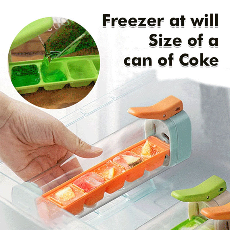 Easy Release Ice Cube Tray With Lid And Storage Container 14958378582342-1