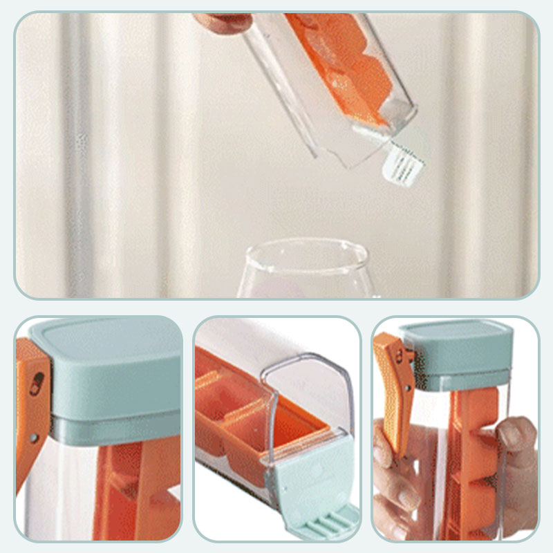 Easy Release Ice Cube Tray With Lid And Storage Container 14958378582342-1