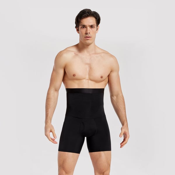 Men’S Compression Shaper Shorts Slim Waist Support Core And Comfort 14957772800326-1