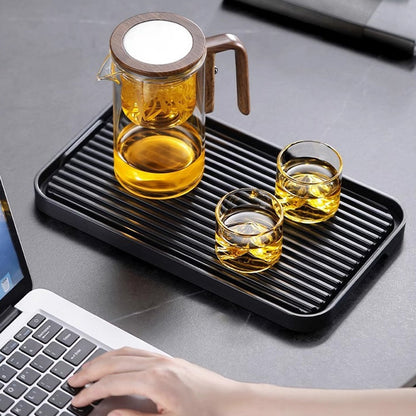 Water Separation Glass Teapot With Wooden Handle 8860570026221-1