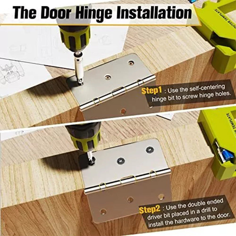 Door Hinge Router Mortise Jig Template For Round Square Hinges 8870621839597-1