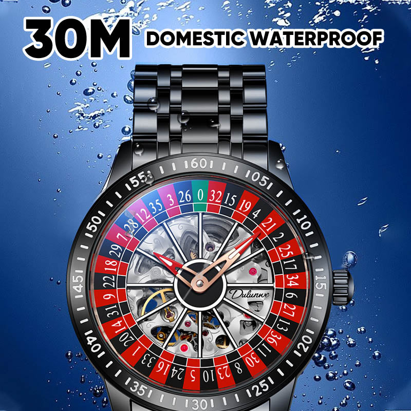 Men'S Waterproof Luminous Roulette Skeleton Automatic Mechanical Watch 9699500589358-1