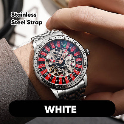 Men'S Waterproof Luminous Roulette Skeleton Automatic Mechanical Watch 9699500589358-1