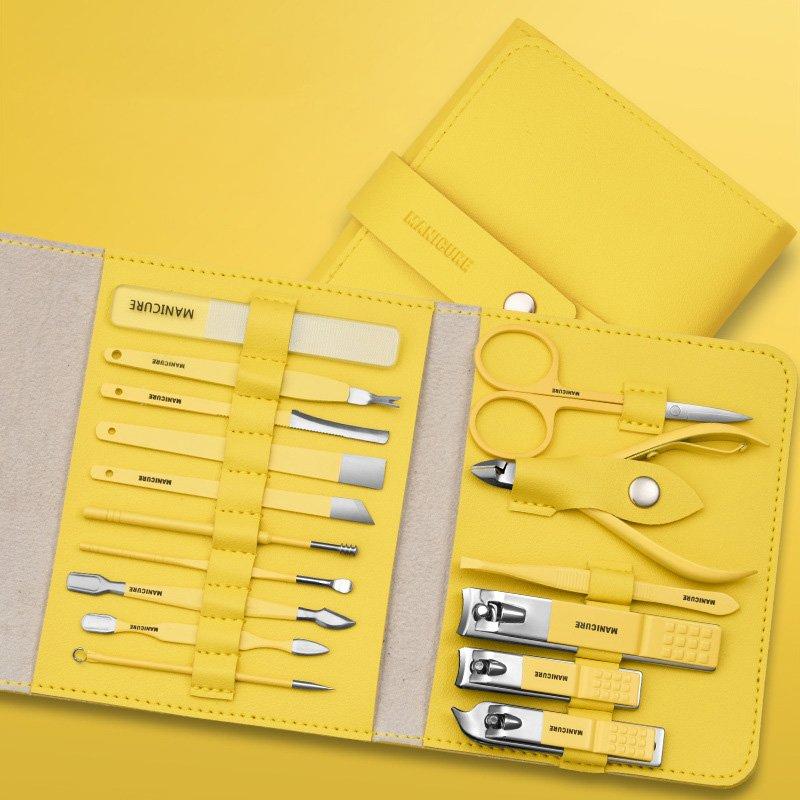 Stainless Manicure Pedicure Grooming Kit With Travel Case Multipurpose Nail Clippers 14981444075846-1