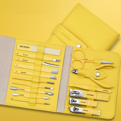 Stainless Manicure Pedicure Grooming Kit With Travel Case Multipurpose Nail Clippers 14981444075846-1