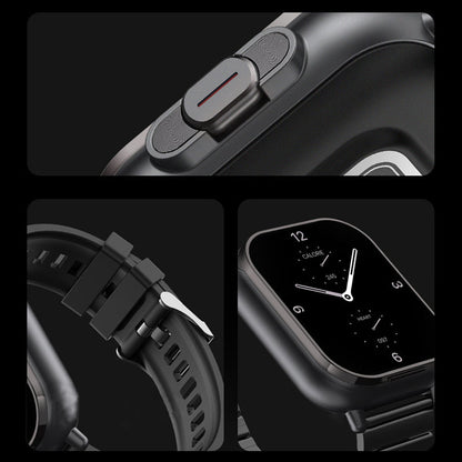 Smartwatch With Detachable Bluetooth Earphones Touchscreen Waterproof Fitness Tracker Rechargeable 9691143045410-1