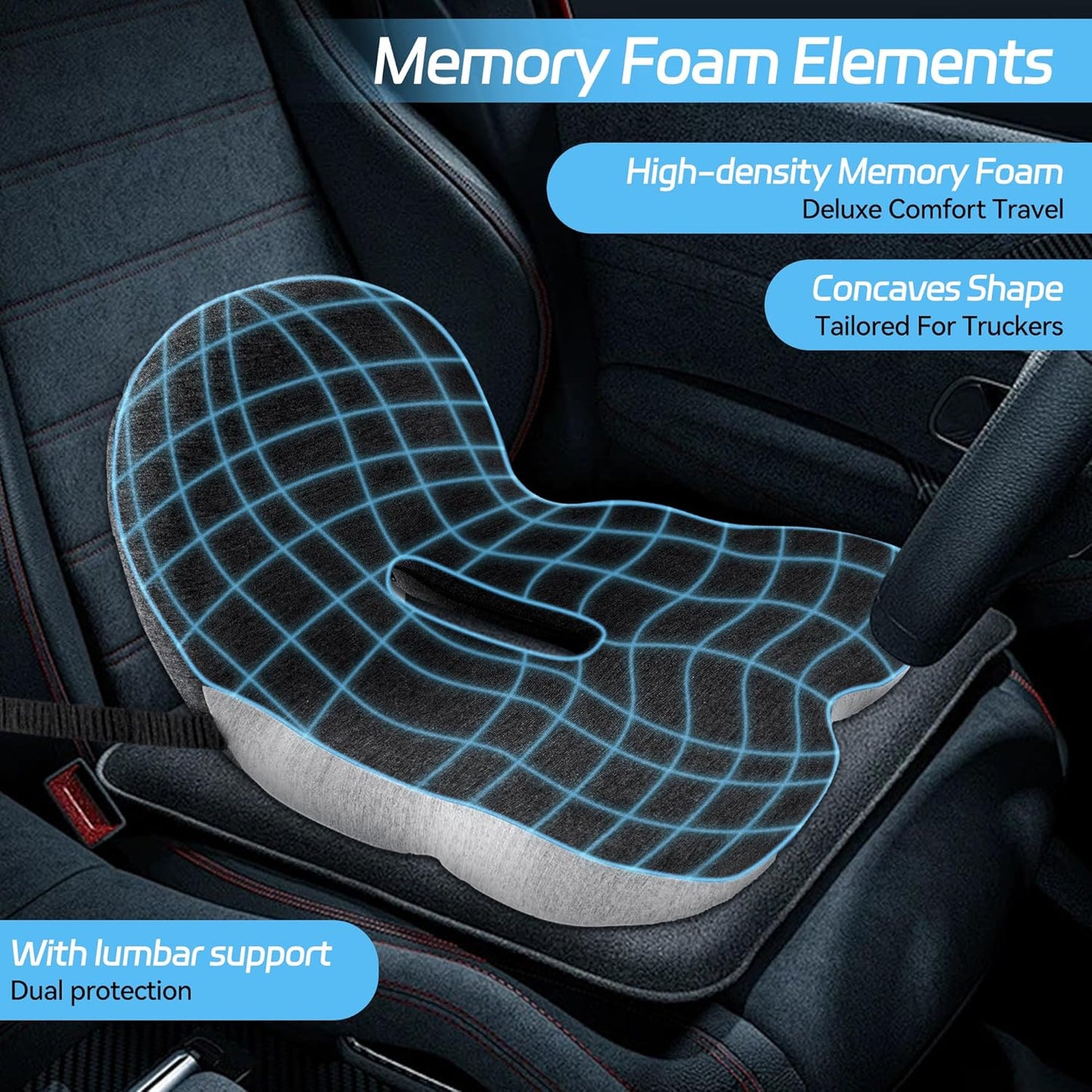 Seat Cushion For Supporting Lower Back With Soft Relaxing Comfort 15120344547654-1