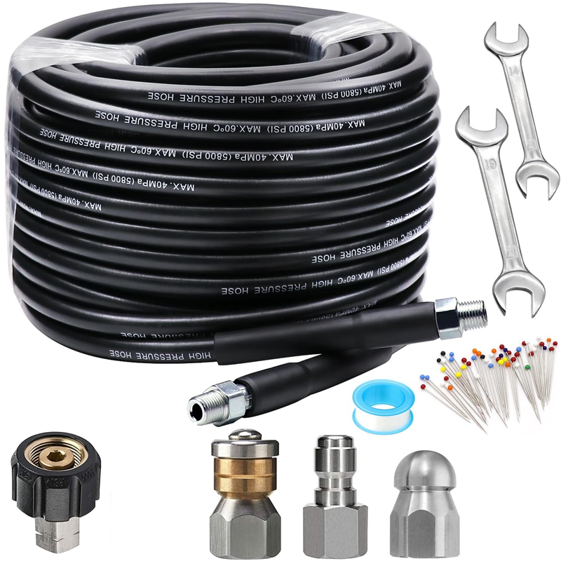5800Psi Sewer Jetter Kit - Unclogs Drains/Pipes With Rotating Nozzle, Fits Most Pressure Washers 10277760303415-1