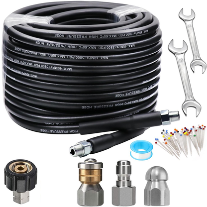 5800Psi Sewer Jetter Kit - Unclogs Drains/Pipes With Rotating Nozzle, Fits Most Pressure Washers 10277760303415-1
