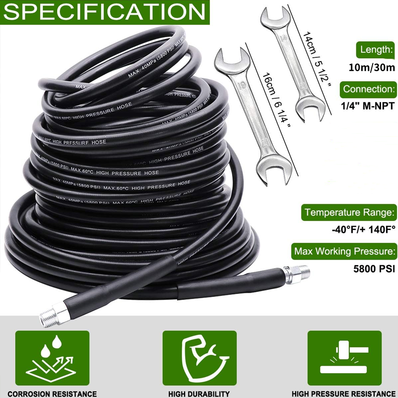 5800Psi Sewer Jetter Kit - Unclogs Drains/Pipes With Rotating Nozzle, Fits Most Pressure Washers 10277760303415-1