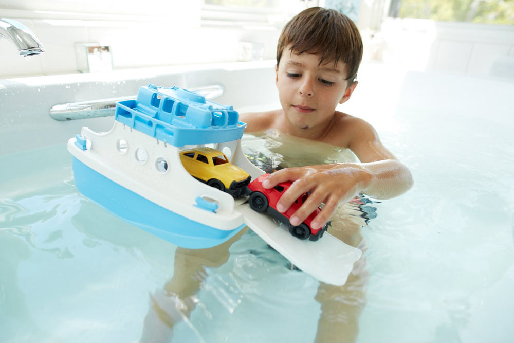 Eco Friendly Ferry Boat Toy with Cars for Kids Water Play 8174774714589-1