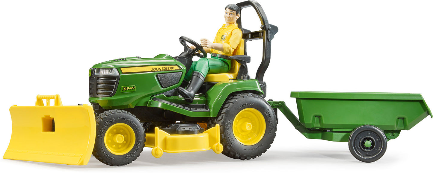 Toy Lawn Tractor with Trailer and Gardener Figure for Kids 8328578531549-1