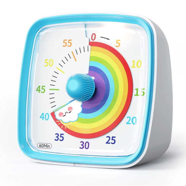 Rainbow Visual Timer Clock for Kids’ Focus and Fun Learning 10106813612366-1