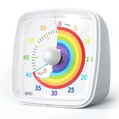 Rainbow Visual Timer Clock for Kids’ Focus and Fun Learning 10106813612366-1